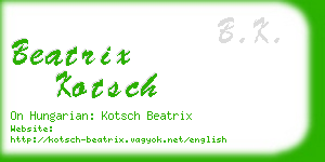 beatrix kotsch business card
